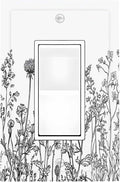 Decorative Outlet Covers Floral Wildflower Rustic Plant Leaves 1 Gang Single Rocker Light Switch Cover Plate Wall Plates Gfci Faceplate For Farmhouse Cabin Decor
