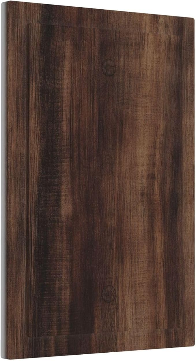 Decorative Light Switch Cover Plate Rustic Farmhouse Brown Wood Barn Door 1 Gang No Device Single Blank Outlet Covers Wall Plate Switch Plate Covers for Bathroom Decor