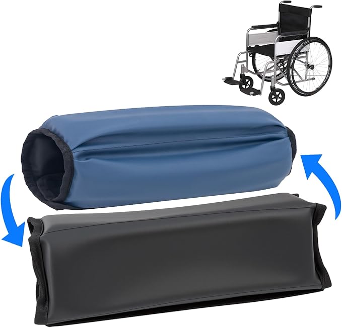 Wheelchair Armrest Cushion, Padded Armrest, Soft Support Cushion Accessories for Children and Adults, Used for Comfortable Decompression, Soft and Easy to Clean Pu(1 Pair)