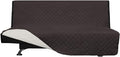 Easy-Going Futon Slipcover Reversible Sofa Cover Armless Couch Cover Water Resistant for Pets, Kids, Children, Dog, Cat (Chocolate/Ivory)