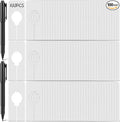 Blulu 100 Pack Closet Rack Dividers Rectangular with Marker Pen White Clothing Hanger Dividers Writable and Reusable for Sorting Clothing Size, Color