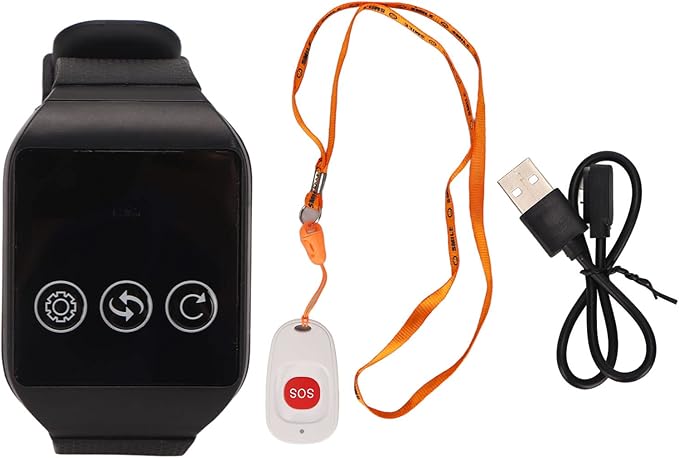 Caregiver Pager, Wireless Nurse Alert System, SOS One Touch Call IPX7 Water Proof Stable Signal 100 Meter Range for Elderly Patient Home Safety