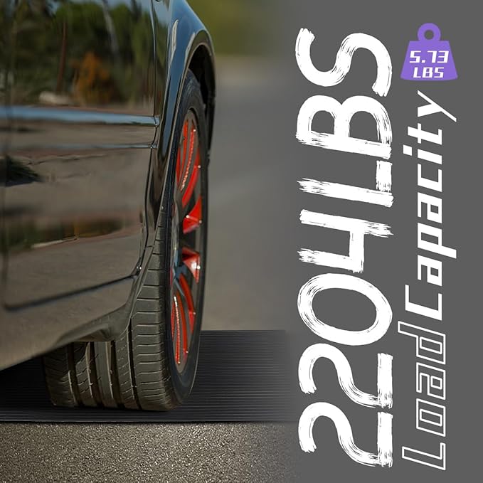 0.8" Rise Threshold Ramp for Doorways, 2204 LBS Capacity Rubber Threshold Ramp, Non-Slip Driveway Curb Ramps Handicap Ramp for Wheelchair Scooter Stroller, Cuttable and Adjustable Size