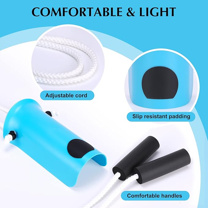 Sock Aid - Wide 3.93" Sock Aid with Foam Handles, Sock Aide Device for Elderly, Sock Helper Easy On Easy Off, Blue