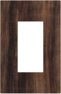 Decorative Outlet Covers Rustic Farmhouse Brown Wood Barn Door 1 Gang Rocker Light Switch Cover Plate Single Gfci Light Switch Covers Wall Plate for Bathroom Decor