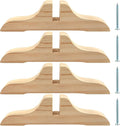 4pcs Folding Room Divider Stand,Wooden Room Divider Stand with Screws,Folding Privacy Screen Holder, Room Screen Holder Feet Partition for Hotel Home Office (Wood)
