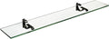 Spancraft Glass M-4.75x21-Black Monarch Glass Shelf, Black, 4.75" x 21"