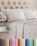 Queen 6 Piece Sheet Set - Cooling & Breathable Bed Sheets - Hotel Luxury Bed Sheets for Women, Men, Kids & Teens - Bedding w/Deep Pockets & Easy Fit - Soft & Wrinkle Free - Queen French Grey Sheets