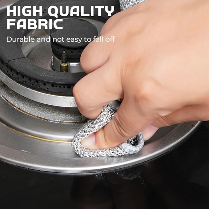 2024 New Multipurpose Wire Dishwashing Rags, Premium Metal Wire Dishwashing Cloth Scrubs Cleans, Scrubbing Wire Dishwashing Rags Non-Scratch Wire Dishcloth for Dishes, Sinks (5)
