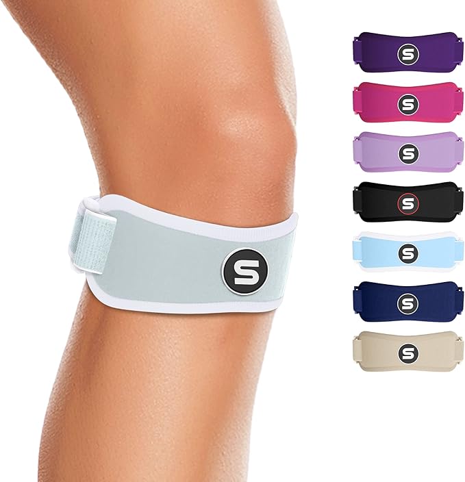 Sleeve Stars Swedish Brand Patellar Tendon Support Strap for Women & Men Effective Osgood Schlatter Knee Brace Youth & Kids Knee Brace with 3 Adjustable Length fits 12"-24" (Single/Mint Green/Adult)