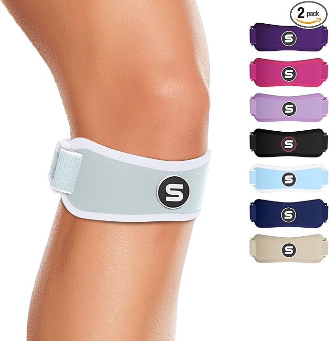 Sleeve Stars Swedish Brand Patellar Tendon Support Strap for Women & Men Effective Osgood Schlatter Knee Brace Youth & Kids Knee Brace with 3 Adjustable Length fits 12"-24" (Pair/Mint Green/Adult)