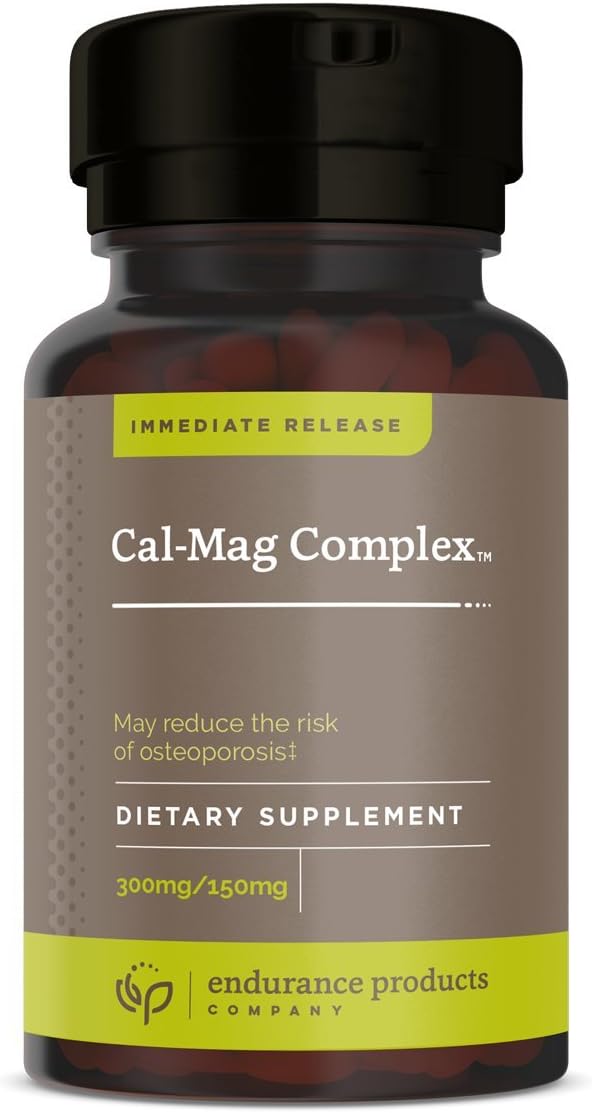 Endur Cal-Mag Complex, Bone & Heart Support for Active Lifestyles, Calcium and Magnesium with Vitamin D3, Gluten Free, 300 Tablets