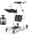 Stand Assist Lift, Sit to Stand Patient Transport Chair for Elderly, Lift Chair for Home Care Use Elderly Mobility Assist Transfer Device 5 Heights Adjustable for Seniors, Adults & Disabled