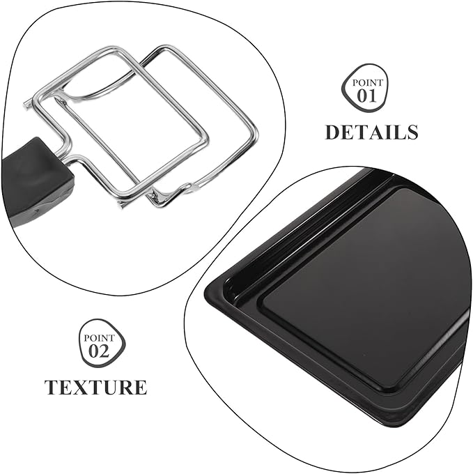 1 Set Baking Pan and Oven Tray Extractor - Air Fryer Convection Toaster Tray Handle Oven Rack Pull Tool Grills Clip - Black