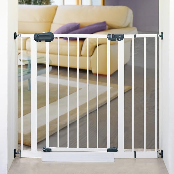 Vanzack Safety Door Fixator Baby Gate Accessory for Stairs and Doorways Anti-Kicking Pedalboard with Non-Slip Teeth Plastic Guardrail Fitting for Baby and Pet Safety