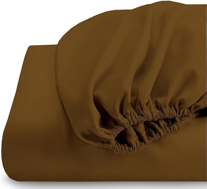 Top Split Queen Fitted Sheet Only for Adjustable beds, Split Down 39 inches from The Top, 600 Thread Count 100% Cotton Half Split Flex Head Fitted Sheet for Sleep Number Beds, Taupe
