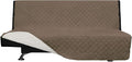 Easy-Going Futon Sofa Slipcover Reversible Sofa Cover Armless Couch Cover Water Resistant Pets, Kids, Children, Dog, Cat (Camel/Ivory)