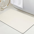 Ultra Thin Bath Mat, Upgrade Backing Non Slip Thin Bath Mats Fit Under Door, Quick Dry Ultra Absorbent Bathroom Rugs, Machine Washable Bath Rugs for Bathroom, Bathtub, Light Beige/Solid/32"x20"