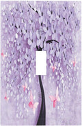 Light Switch Cover 3D Purple Tree 1 Gang Wall Plate Cover Single Toggle Outlet Covers Decorative Switchplate Electrical Faceplate for Bathroom Bedroom Decor