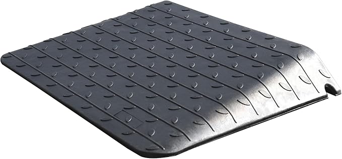 OrangeStar Rubber Threshold Ramp for Doorways, 4" Rise Non-Slip Wheelchair Ramp, 33000lbs Load Capacity, Rubber Curb Ramp for Wheelchair, Scooter