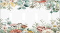 Light Switch Covers Vintage Boho Floral Leaves Rustic Sage Botanical Quad Toggle Electrical Faceplate 4 Gang Wall Plate Decorative Switch Plates for Bedroom Home Decor