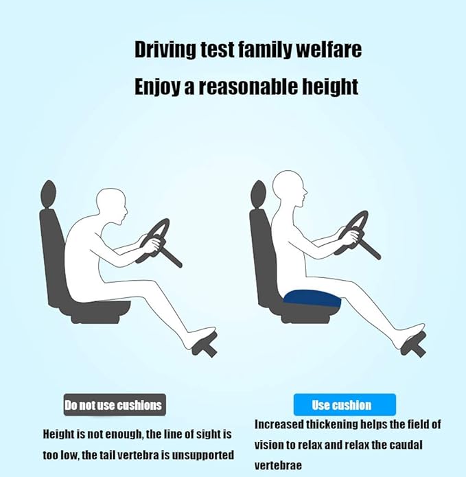 WSGJHB Seat Cushions for Office Chairs, Desk Chair Cushion for Long Sitting, Office Chair Pad Sitting Seat Pillow for Office Chair, Trucks,Car, Home,Wheelchair, Angle Lift Seat Cushion