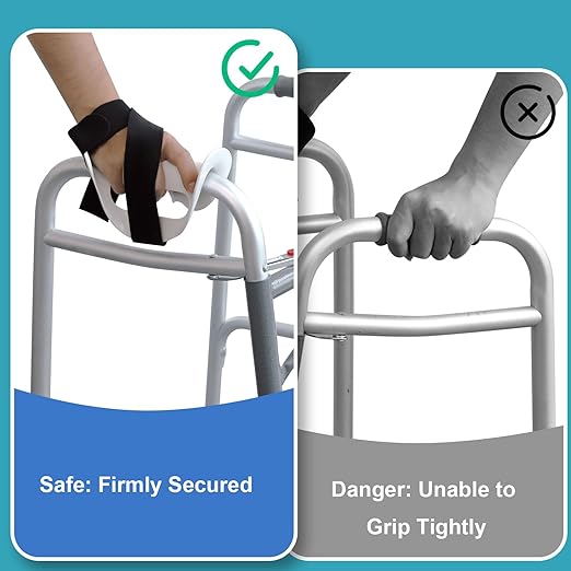 Left Walker Hand Support with Dual Anti-Slip Straps – Comfortable Splint for Elderly & Limited Hand Mobility Users, Easy to Use at Home/Outdoor