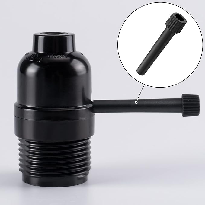 DiCUNO Lamp Switch Knob Replacement, On Off Turn Knobs Switches Threaded Twist for Table Lamps, 50mm Length, 4 Packs