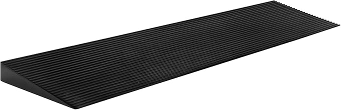 Ruedamann 1.4" Rise Threshold Ramp for Doorways, Sturdy Rubber Threshold Ramp, Non-Slip Power Door Ramps for Wheelchairs is Adjustable and Cuttable for Doorways,Curb, Scooters, Driveways