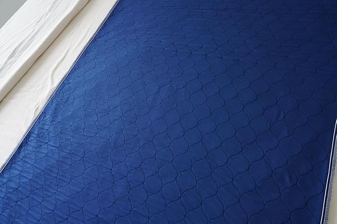 2 Pack Careboree Pee Bed Pads Bed Wetting Protection Cotton Top-Layer Waterproof Underpads 34"X36" Twin Size with 21" Wings for Incontinence Adults，The Elderly Kids Pets