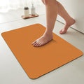 Bathroom Mat Quick Dry, Bathroom Rugs Non Slip Washable Thin Absorbent Bath Mat Fits Under Door Bathroom Floor Mat Perfect for Bath, Shower, or Sink 24"x48" Orange