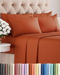Cal King 6 Piece Sheet Set - Cooling and Breathable Bed Sheets - Hotel Luxury Bed Sheets for Women, Men, Kids and Teens - Deep Pockets - Easy Fit - Soft and Wrinkle Free - Cal King Terracotta Sheets