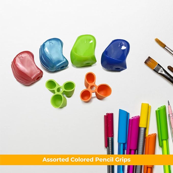 The Pencil Grip Early Childhood Set of 6, Writing Aid Set for Righties and Lefties, Assorted Colors - ECG-006