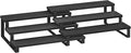 SONGMICS Display Risers, Set of 2 Engineered Wood Perfume Organizer Stand, 3-Tier Cupcake Stand Holder, Spice Rack, Shelf Risers for Figures, Dessert Shelves, Ebony Black and Ink Black UKCS116B01