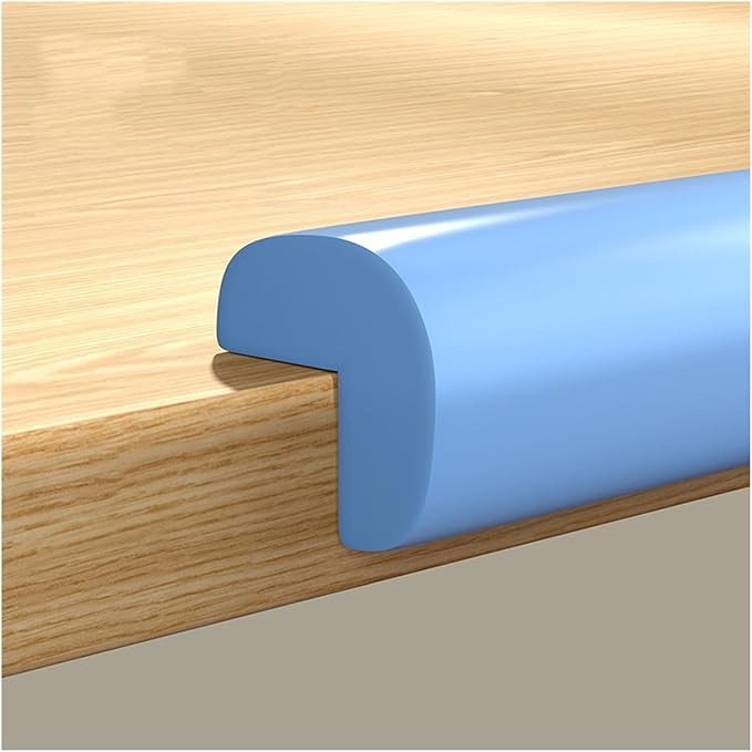 XPLKQXE Sharp Edge Safety Corner Edge Foam Padding, Edge Guards Bumpers Adhesive, Edge Corner Protector Guards for Table Edges & Sharp Corners(Blue,1pcs)