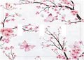 Cherry Floral Watercolor Pink Flowers Butterfly Decorative Switch Plates 3 Gang Wall Plate Triple Toggle Light Switch Cover Faceplate Electrical Wall Panels for Bed Room Living Room Decor