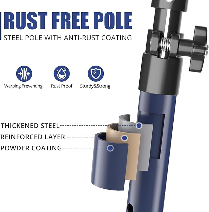 XINQIAO Cabinet Jacks for Installing Cabinets, Heavy Duty Third Hand Tools Adjustable Support Pole from 49.2 in to 114.2 in, 2 PCS