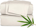Pure Bamboo Full Sheets, Genuine 100% Organic Viscose Derived from Bamboo Bed Sheet Set, Luxuriously Soft & Cooling, Double Stitching, 2 Year Quality Promise (Full, Creme)