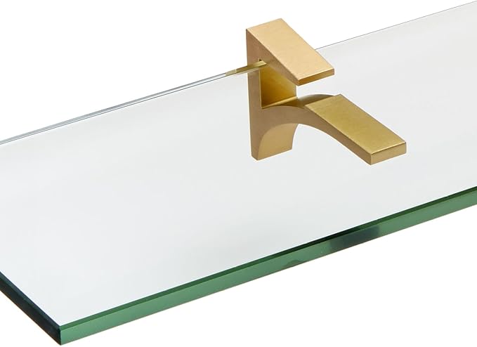 Spancraft Glass C-10x24-Brushed Bronze Cardinal Glass Shelf, Brushed Bronze, 10" x 24"