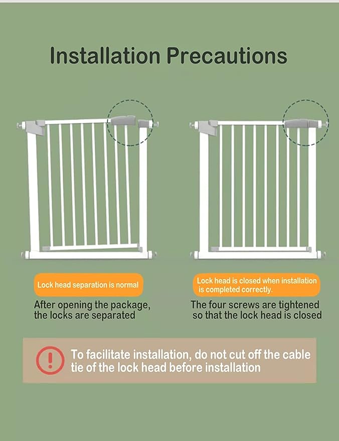 (60.5-113 in Width) Extra Long Baby Gate with Door, Large Dog Gate Indoor, Extra Wide Baby Gates for Doorways, Child Proof Gate, Kiddie Gates. White, Dog Gates for The House. Extra Tall Pet Gate.