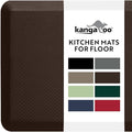 KANGAROO Thick Ergonomic Anti Fatigue Mats for Kitchen Floor, 58x20, Cushioned Standing Office Desk Mat, Waterproof Scratch Resistant Topside, Supportive All Day Comfort Padded Foam Rugs, Brown