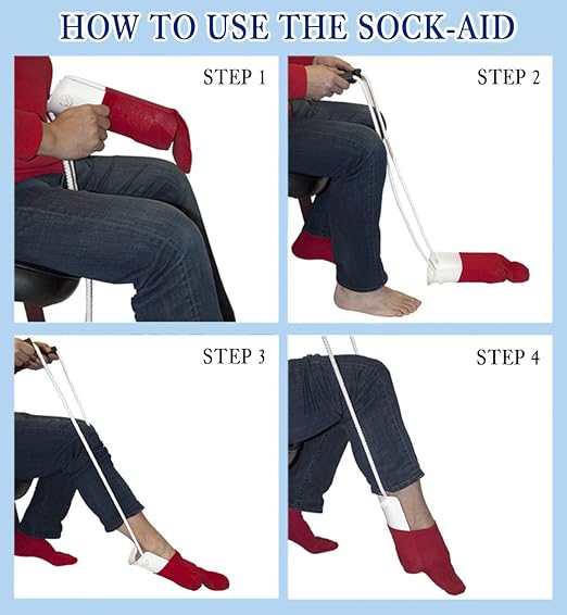 RMS Deluxe 5 Piece Set Hip Kit - Ideal for Recovering from Hip Replacement, Knee or Back Surgery, Mobility Tool for Moving and Dressing (26 Inch Reacher)