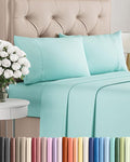 Twin 4 Piece Sheet Set - Cooling & Breathable Bed Sheets - Hotel Luxury Bed Sheets for Women, Men, Kids & Teens - Comfy Bedding w/Deep Pockets & Easy Fit - Soft & Wrinkle Free - Twin Spa Blue Sheets