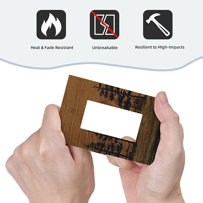 Decorative Outlet Covers Rustic Farmhouse Brown Board Pine Tree Wood Grain 1 Gang Rocker Light Switch Cover Plate Single Gfci Light Switch Covers Wall Plate for Bathroom Decor