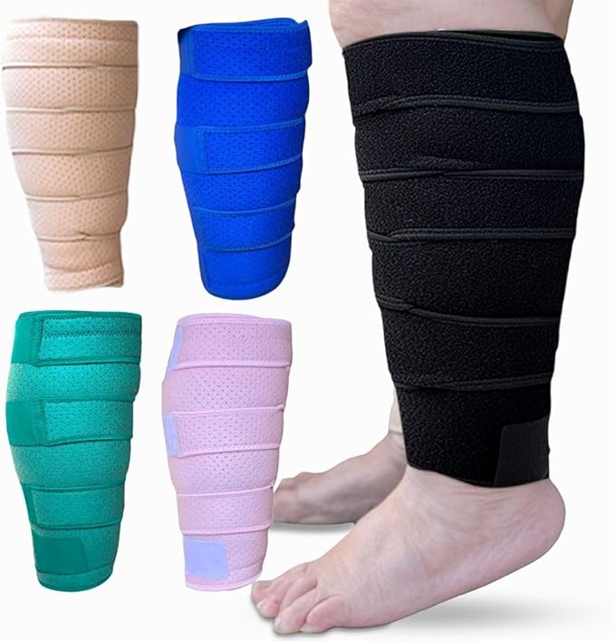 Beltwell® Adjustable Calf Compression Wrap for Swelling, Edema, Lipedema – Easy Leg Compression Sleeve for Circulation, Heaviness, Pain Relief – Ideal Lymphedema Leg Wrap