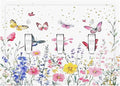 Decorative Switch Plates Watercolor Floral Butterfly Colorful Wildflower 3 Gang Wall Plate Triple Toggle Light Switch Cover Faceplate Electrical Wall Panels For Bed Room Living Room Decor