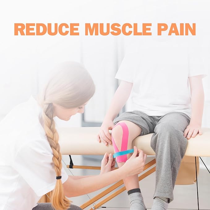 OK TAPE Regular Original Cotton Kinesiology Tape (2 Pack), Elastic Water Resistant Therapeutic Athletic Tape, Latex Free, Injury Recovery, Uncut K Tape 2in×16.4ft - Purple