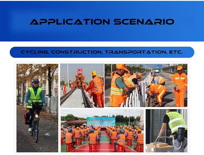 YOWESHOP High Visibility Reflective Safety Vest with Pockets Custom Your Logo Safety Workwear