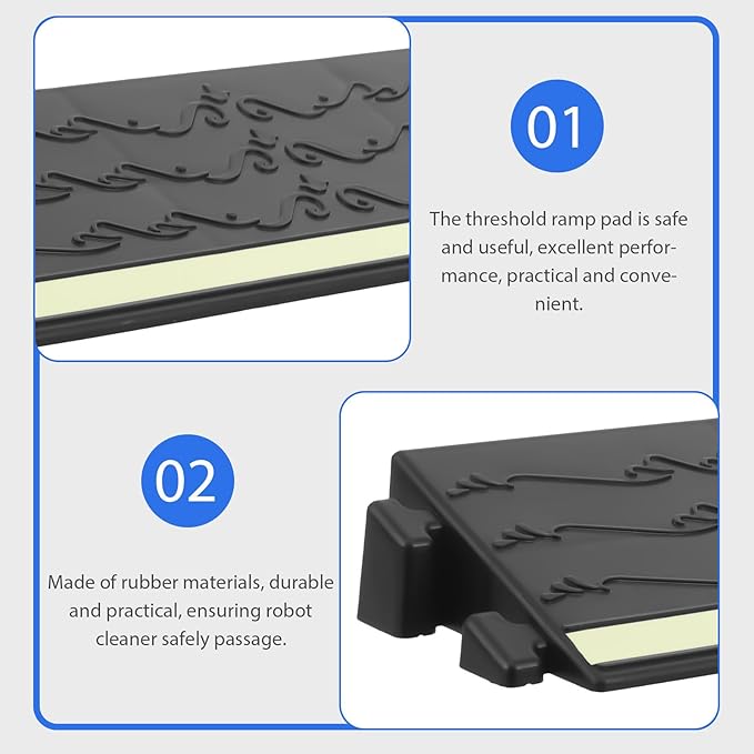 Indoor Rubber Threshold Ramp Pad for Home Glow in The Dark Robot Vacuum Threshold Ramp