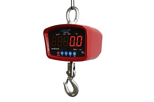 SellEton SL-924 Industrial/Warehouse Digital Medium General Purpose Crane Scale with LED Display Screen 1000 lb x 0.2 lb